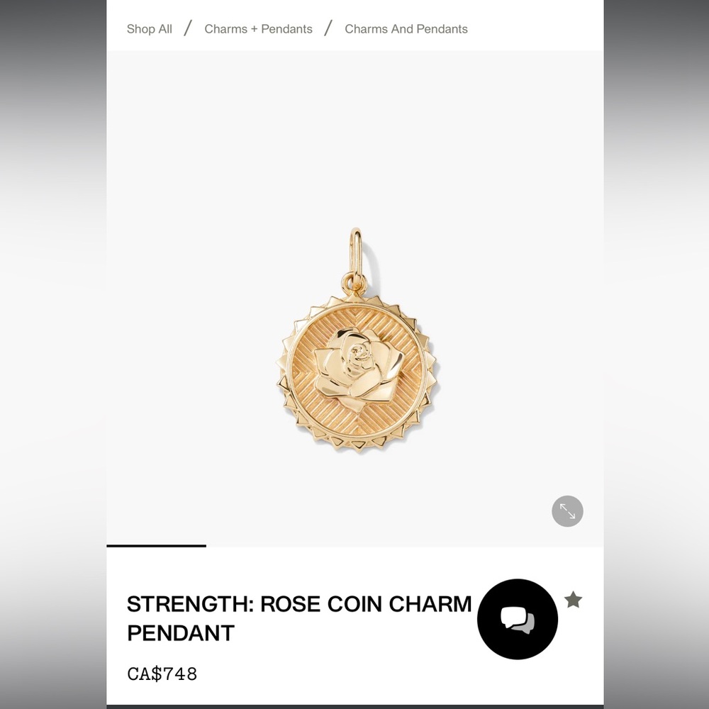 Mejuri Rose Coin Pendant